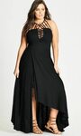 Plait Detail Maxi Dress - black Plus size maxi dresses, Fash